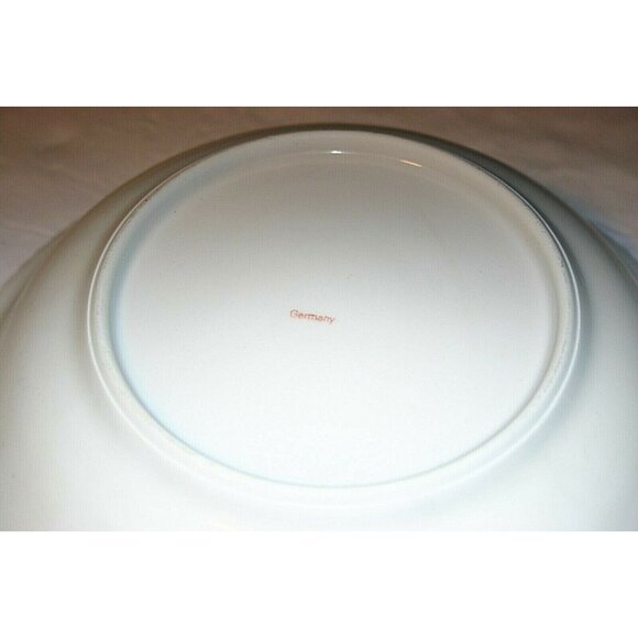 Koenigszelt Silesia Germany scalloped bowls set of 5 flower gold trim dish 5" - Picture 9 of 9